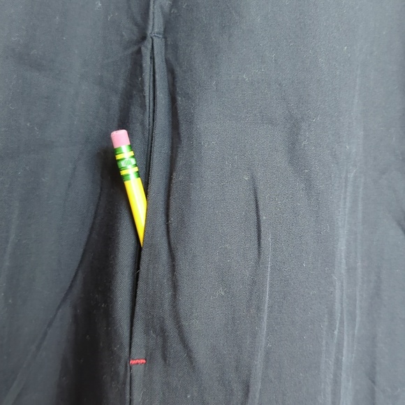 Ines De La Fressange X  Uniqlo Black twill Cotton Collarless Pintuck Dress - Picture 5 of 8